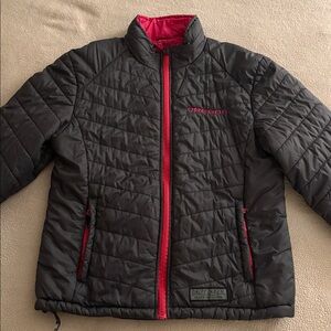 Women’s Puffer Jacket - Black with Pink Lining